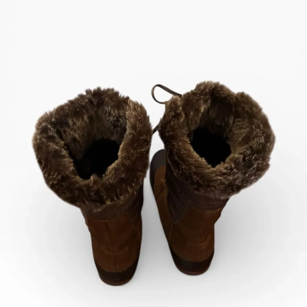 The North Face Brown and Tan Winter Boots